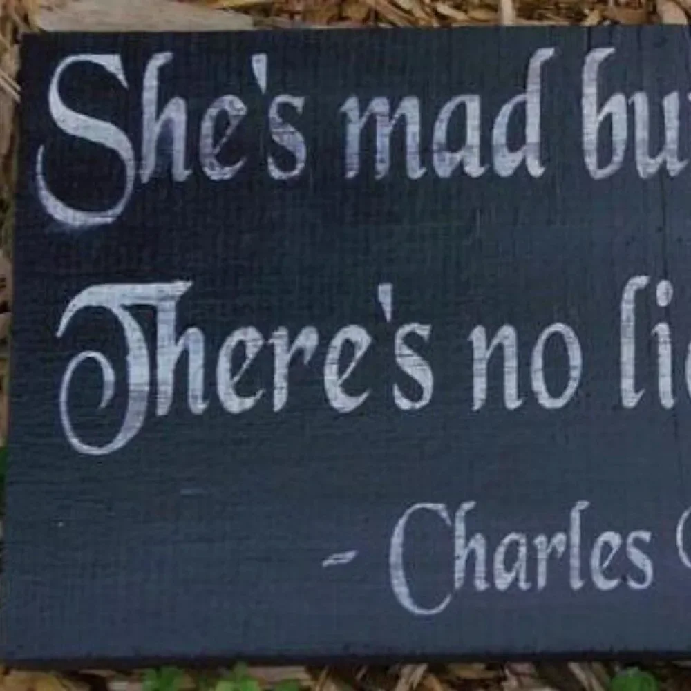 Witches sign She's mad but magic no lie in her fire witchcraft Halloween decor